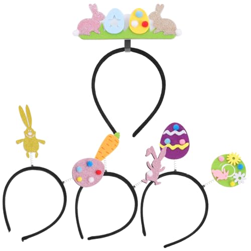 LIFKOME 4 Stück Ostergläser Gastgeschenke für Ostern osterparty versorgung ostern haarreif Osterfest-Haar-Accessoire bezauberndes Haarband für Mädchen Foto-Requisiten für Ostern Plastik von LIFKOME