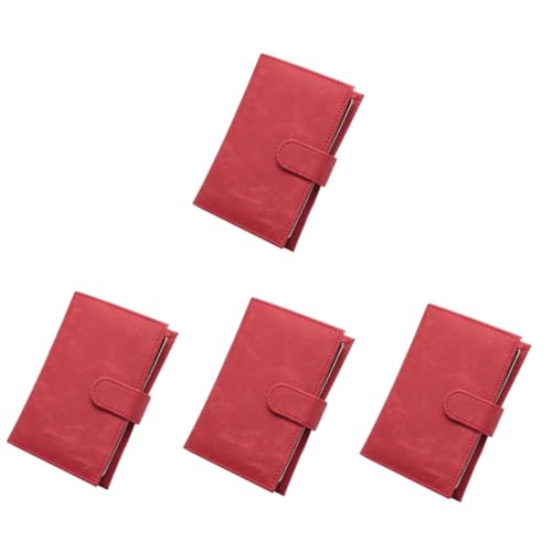 LIFKOME 4 Stück Pass Clip Karten Paket Reisepasshüllen Reisebrieftasche Halter Herren Geldbörse Kartenetuis пасочница Passport Covers Ordner Unisex-Reisepasshülle tragbare Passhülle Pu rot von LIFKOME