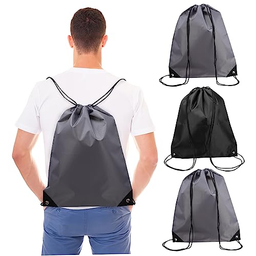 LIFKOME 4stücke Pack Kordelzugbeutel Mit Netztaschen Großem Fassungsvermögen Aus Polyestergewebe Reißfest Für Fitnessstudio Wandern Camping Sport Schule von LIFKOME