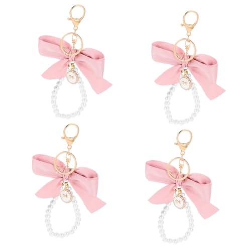 LIFKOME 4stücke Schlüsselanhänger Schleife Mit Perlen Eleganter Damen Schlüsselring Für Taschen Und Charm Für Stilvolle Akzente von LIFKOME