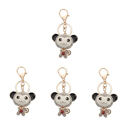 LIFKOME 4-teiliges Set Mit Kleinen Affen-schlüsselanhängern Metall-schlüsselanhänger- Für Die Herstellung Von Geldbörsen Schlüsselanhängerhaken Für Frauen von LIFKOME