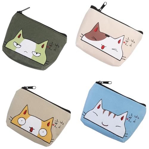 LIFKOME 4stücke Münztasche Für Studenten Reisetasche Für Mädchen Aufbewahrungstasche Für Kleingeld Schöne Geldbörse Party-Aufbewahrungstasche Cartoon-Muster Visitenkartenhalter von LIFKOME