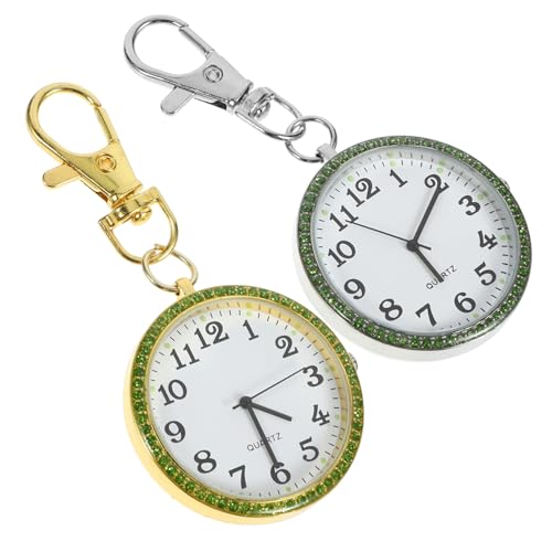 LIFKOME 4 Stück Taschenuhr Kinderschlüsselanhänger für Rucksäcke Urlaubsuhr als Anhängeruhren für betrachten Herrenuhren heeloween Armbanduhr Kinder weihnachst Hits Zinklegierung von LIFKOME