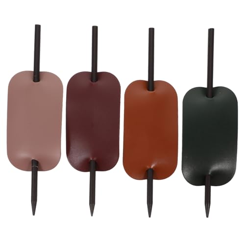 LIFKOME 4 Stück Teiliges Leder Haarnadeln und Holz Haargabeln für Damen Ponytail Haarschmuck Schonend zu Haar Vielseitig für Langes Welliges Lockiges Haar Eleganter Haarschmuck für Alltag von LIFKOME