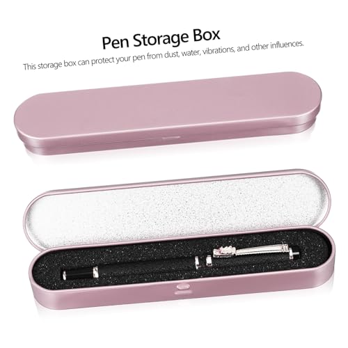 LIFKOME 4 Stück Teiliges Metall Stifteetui mit Weichem Schwammfutter Rechteckige Tragbare Kugelschreiber Aufbewahrung Roségoldfarbene Federmäppchen für Schreibtisch Schützend und Stilvoll von LIFKOME