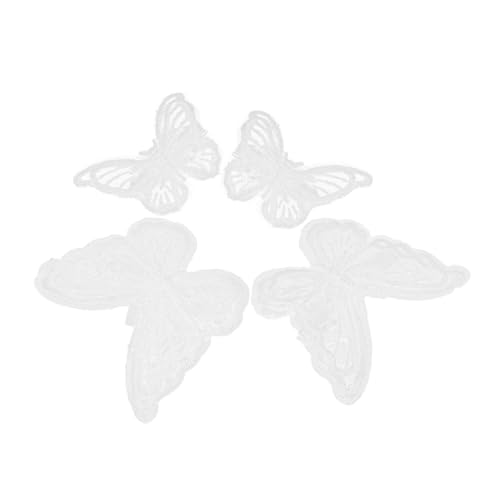 LIFKOME 4 Stück Teiliges Spitzen Schmetterling Haarclips Weiche Spitzenhaarnadeln mit Festem Vielseitiger Haarschmuck für Mädchen Geeignet für Hochzeit Geburtstag und Halloween Deko von LIFKOME