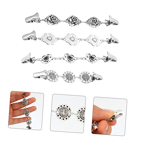 LIFKOME 4 Stück Teiliges Strickjacken Clips Legierung Multifunktionale Pullover Clips für Damen Dekorative Cardigan Kragen Wiederverwendbar Passend für Formelle und Anlässe von LIFKOME
