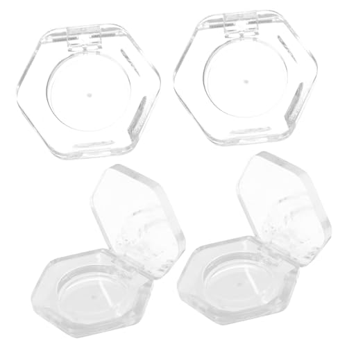 LIFKOME 4 Stück Teiliges Transparente Sechseckige Nachfüllbare Lidschatten pfannen Innenmaß Leichte Kosmetikbehälter für Augen make up Unterwegs und DIY Kosmetik von LIFKOME