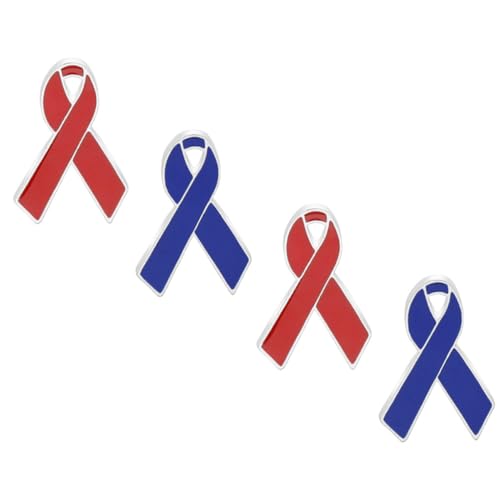 LIFKOME 4 Stück Teiliges World Day Broschen Rote Schleife Anstecknadeln Dekorative Legierungsbroschen für Damen und Herren zur Bewusstseinsförderung und Unterstützung Am Awareness Tag von LIFKOME