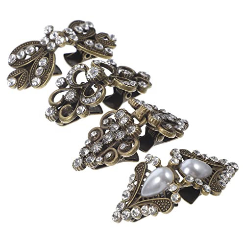 LIFKOME 4 Stück Vintage Style Alloy Sweater Clips Strickjacken und Schal Broschen für Damen Vielseitige Retro Kleidungs Clips zur Dekoration und Fixierung von Pullovern Kleidern von LIFKOME