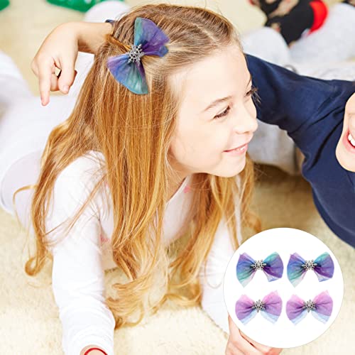 LIFKOME 4 Stück Weihnachts Haarschmuck mit Schleifen und Schneeflocken Stylische Haarspangen für Mädchen für Festliche Anlässe und Tägliches Tragen von LIFKOME