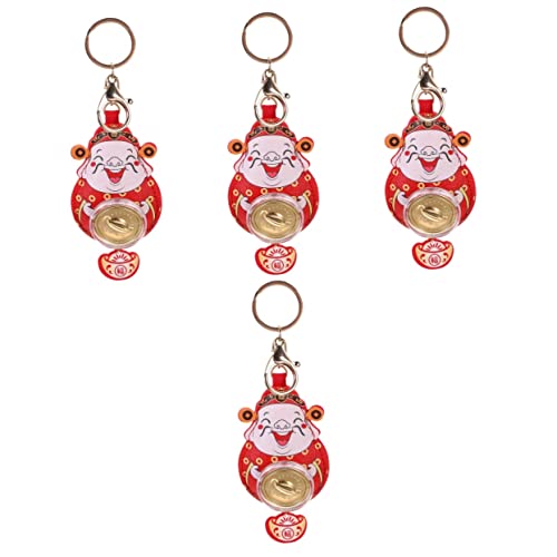 LIFKOME 4stücke Charmanter Schlüsselanhänger des Reichtums Chinesischer Stil Schlüsselanhänger Für Chinesische Neujahr Praktischer Taschenanhänger Langlebige Verarbeitung Und von LIFKOME