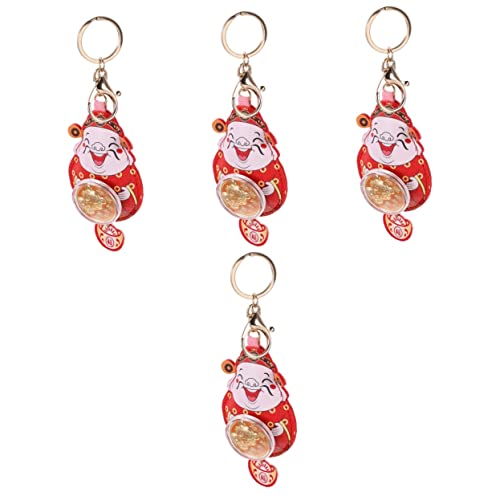 LIFKOME 4stücke Schlüsselanhänger Glücksgott Design Für Taschen Neujahrsdekoration Als Für Und Familie von LIFKOME