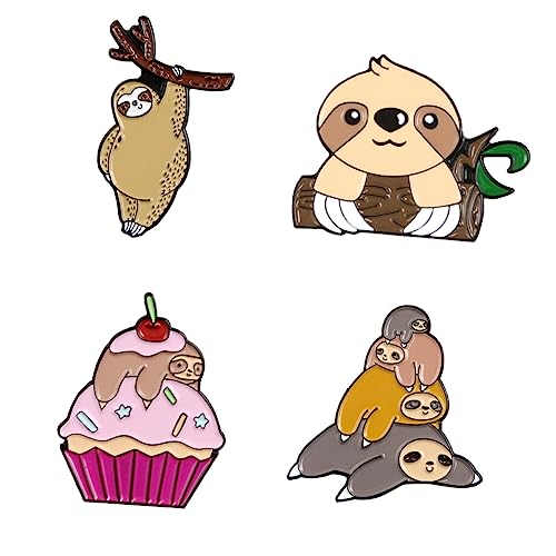 LIFKOME 4stücke Faultier Brosche Stilvolle Legierung Brosche Dekorative Brustnadel Für Kleidung von LIFKOME