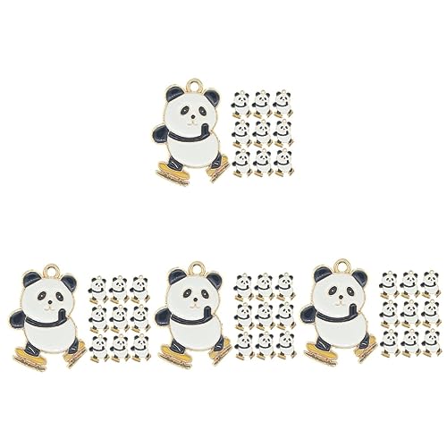 LIFKOME 40 Stück Panda Legierungsanhänger Für Schlüsselanhänger Bastelbedarf Schöner Anhänger Zarter Taschenanhänger DIY Charms Juwelenanhänger Schöner Schlüsselanhänger Anhänger von LIFKOME