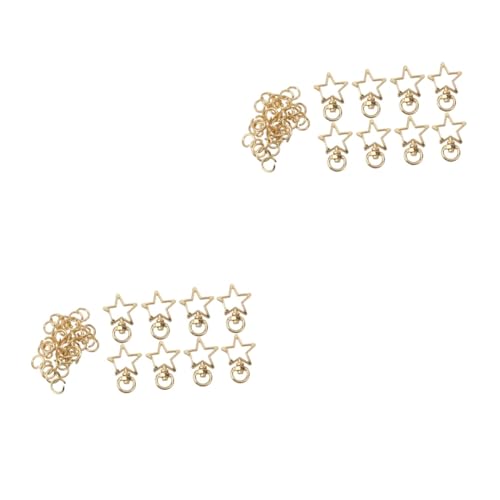 LIFKOME 48stücke Goldfarbener Fünfzack Schlüsselhalter Schlüsselanhänger Aus Legierung Im Sternformat Für Hochzeiten Partys Und von LIFKOME