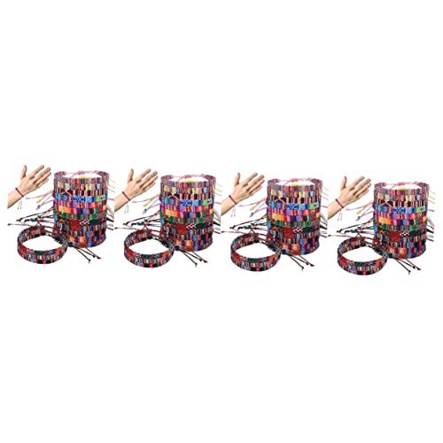 LIFKOME 4 Sets Elegante Gewebte String-fußkettchen Damen Herren Armbänder Strand-accessoire Modischer Schmuck 12 Stück * 4 von LIFKOME