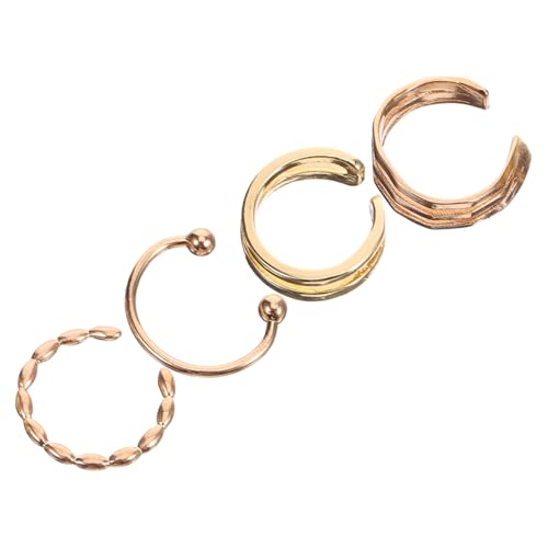 LIFKOME 4Stücke C Förmige Ohrclips Metall kein Piercing Ohrmanschetten für Damen Perfektes für Frauen Stylisches Ohrzubehör Ohrloch von LIFKOME