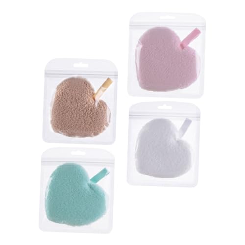 LIFKOME Gesichtsschwamm-pad-set – 4-teilig Herzförmiger Make-up-entferner-schwamm Make-up-schwämme Zum Verblenden Wiederverwendbarer Reinigungsschwamm Für Frauen Und Männer von LIFKOME