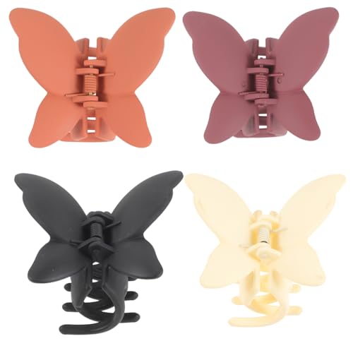 LIFKOME 4 Stück Schmetterling Haarklammern Mittelgroße Haarklammer für Rutschfeste Haarspangen für Mädchen Haarschmuck für Alltag und Besondere Anlässe mit Stilvollem Design von LIFKOME