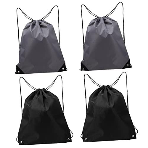 LIFKOME 4Stücke Teiliges Kordelzug-rucksäcke Polyester für Erwachsene und Große Kapazität Praktischer Sportbeutel für Gym Wandern Schule Camping und Einkäufe von LIFKOME