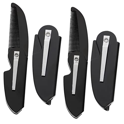 LIFKOME 4stücke Schnurrbartkamm Für Männer Tragbarer Klappkamm Taschenkamm Bartwerkzeug Haushalt Bartstylingkamm Haarzubehör Einfach Zu Bedienen Tägliche Bartpflege von LIFKOME