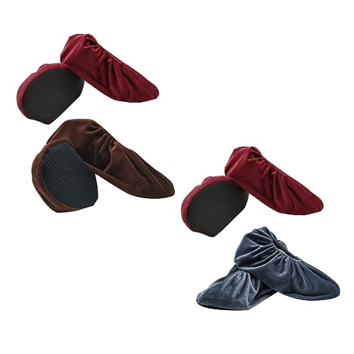 LIFKOME 4paare Atmungsaktive Antirutsch Schuhüberzieher Für Junge Mädchen Dicke wasserdichte Und Wiederverwendbare Schuhhüllen Zufälligen Farben Für Bodenschutz Und Hausreinigung von LIFKOME