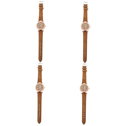 LIFKOME 4stücke Damen Armbanduhr Mit Schlichtem Design Eleganter Uhr Für Alltag Modisches Accessoire Für Mädchen Und Frauen Für Büro Und Freizeit von LIFKOME