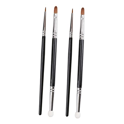 LIFKOME 4stücke Kleiner Abdeckpinsel Doppelkopf-schwammpinsel Für Concealer Eyeliner Mehrzweck-make-up Gesichts-concealer Mit Langem Griff Für Empfindliche Haut Und Körper von LIFKOME