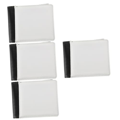 LIFKOME 4stücke Praktische Pu Leder Brieftasche Für Kreditkarten Und Münzen Sublimierbare Leere Geldbörse Mit Platz Für Id-Karten Für Unterwegs von LIFKOME