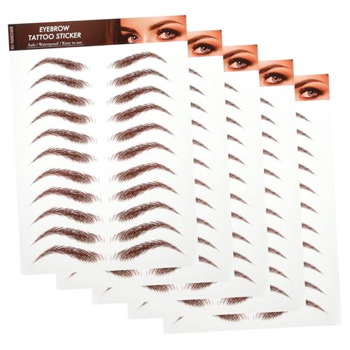 LIFKOME 5 Blatt Augenbrauen-aufkleber, Simulations-augenbrauen-aufkleber, Augenbrauen-tattoos Für Die Formung Der Augenbrauenpflege von LIFKOME