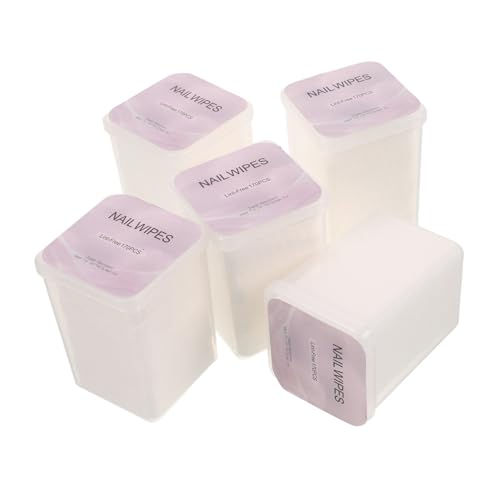 LIFKOME 5 Boxen Non Lint Nail Polish Remover Pads Ultra Absorbent Cotton Sheets Schnelle Fasernfreie Reinigung für Gel und Maniküre Salon Qualität von LIFKOME