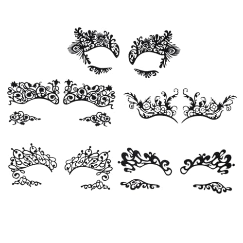 LIFKOME 5 Paare Selbstklebende Spitzen eyeliner sticker Face Decals für Cosplay Halloween Festivals Hautfreundlich Einfach Anzubringen Modische Augen make up aufkleber Zufälliger Stil von LIFKOME