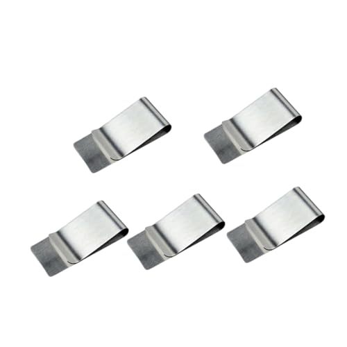 LIFKOME 5stücke Geldklammer Aus Schlanker Geldbeutel-Clip Vertikaler Bargeld-Halter Schmaler Kartenhalter Flexibler Geldordner Für Männer Und Frauen Passend Vordertasche Silber von LIFKOME