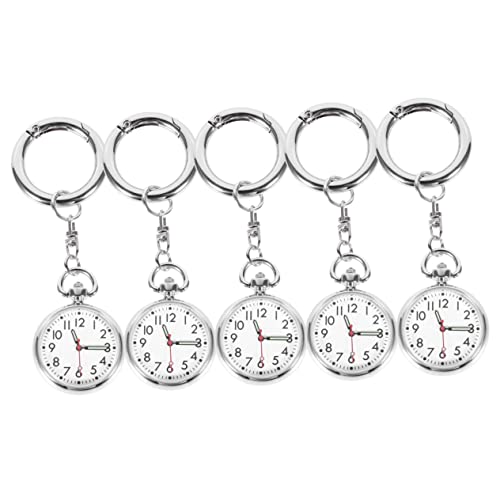 LIFKOME 5 Stück Krankenschwester beobachten Keychain Taschenuhr für Krankenschwestern digital Pflege -FOB -Uhren für Frauen Krankenschwester-Timer Krankenschwester Uhr Glas von LIFKOME