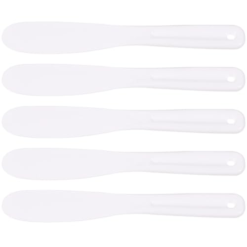 LIFKOME 5 Stück Silikon Creme Spatel Kosmetikspatel Make up Löffel für Gesichtsmasken Anwendung Hygienisch Kompakt Leicht zu Tragen für Serum Peeling und Gesichtspflege von LIFKOME