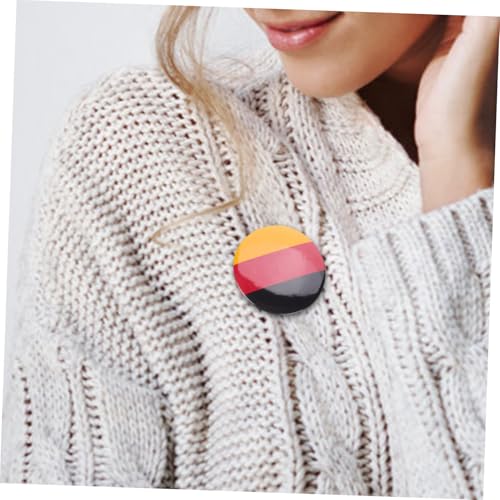 LIFKOME 5 Stück Teiliges Deutschland Flagge Broschen aus Zinklegierung Kreative Dekorative Anstecknadeln für Kleidung Anzug Kleid und Party Vielseitige Brosche für Damen und Herren von LIFKOME