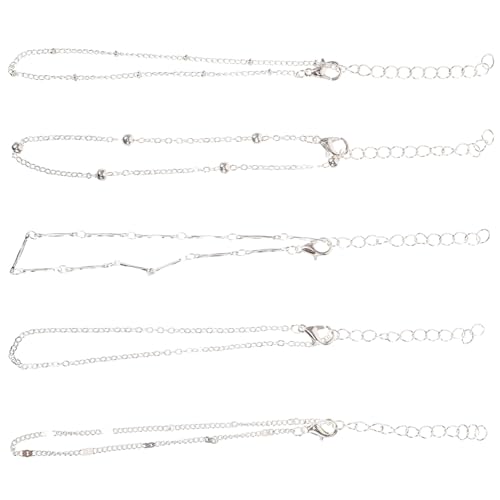 LIFKOME 5 Stück Teiliges Fußkettchen Set für Frauen Bead Fußkette für für Strand Partys und Tägliches Styling Verstellbar und Vielseitig Kombinierbar von LIFKOME