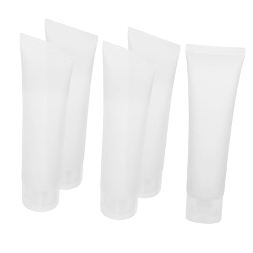 LIFKOME 5 Stück Teiliges Reise Nachfüllset Flaschen für Shampoo Lotion Gesichtsreiniger Handcreme Auslaufsichere PVC PP Behälter für Unterwegs Sport und Outdoor Aktivitäten von LIFKOME