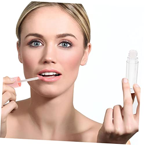 LIFKOME 5 Stück Teiliges Sichtbare Lippenpflege Tuben Transparente DIY Lippenbalsam Behälter Rosa Lippenhonig Fläschchen Wiederbefüllbare Lippenstift Flaschen für Frauen von LIFKOME