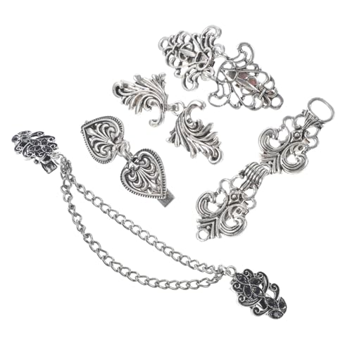 LIFKOME 5 Stück Teiliges Vintage Sweater Clips aus Langlebiger Elegante Broschen mit Floralem Design Vielseitige Cardigan Verschlüsse für Damenkleidung Einfach Anzubringen für Alltag und von LIFKOME