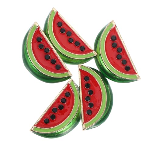 LIFKOME 5 Stück Teiliges Wassermelonen broschen aus Leichter Legierung Kreative Cartoon anstecknadeln als Modische Cardigan Schalclips für Damen Langlebig Sicher und Einfach zu Befestigen von LIFKOME