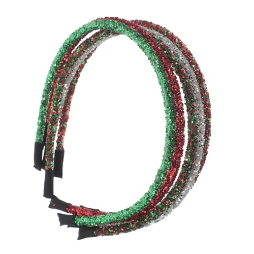 LIFKOME 5 Stücke Glitzernde Weihnachts-haarbänder Für Damen Stirnbänder Mit Weihnachtsmotiv Haarschmuck Für Feiertage von LIFKOME