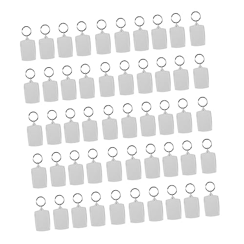 LIFKOME 50 Stück Schlüsselanhänger Aus Acryl Mit Bilderrahmen Kreatives Und Modisches Design Machen Sie Ihre Eigenen Schlüsselanhänger Für Erwachsene von LIFKOME