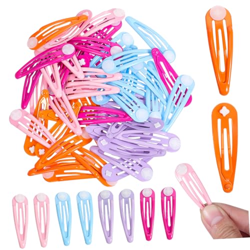 LIFKOME 50 Stück Bunte Wassertröpfchen Haarklammern für Dünnes Haar Rutschfeste Kleine Haarspangen Leichte Snap Clips mit Sicherem Griff für Damen und Mädchen Vielseitige von LIFKOME