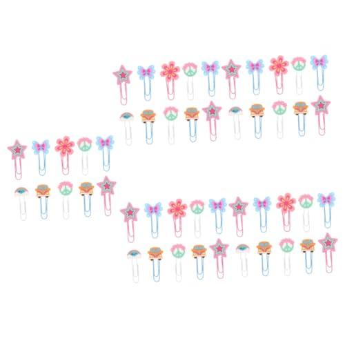 LIFKOME 50stücke Teiliges Cartoon Büroklammern Vintage Hippy Lesezeichen Bunte Und Kreative Aktenklammern Für Schule Und Büro Langlebig Und Praktisch Für Organisation von LIFKOME