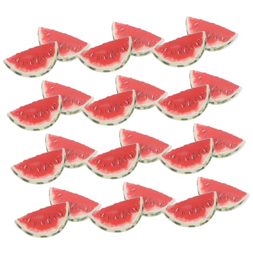 LIFKOME 50stücke Wassermelonen-brosche Aus Kunststoff Süße Obst-accessoires Cartoon-anstecker in Wassermelonenform Kawaii Rucksack-anstecker Sommer-strand-anstecker Mit Sicherheitsnadel von LIFKOME