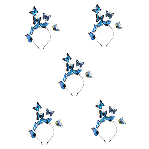 LIFKOME 5 Stücke Mode Stirnband Frauen Haar Hoop Dekorative Schmetterling Für Weihnachten Party Foto Requisiten von LIFKOME