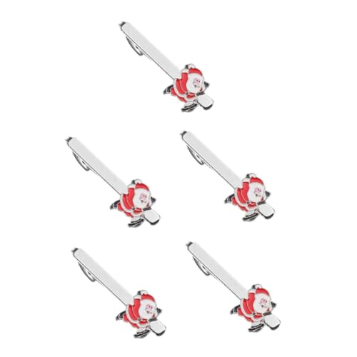 LIFKOME 5St Krawattennadel zu Weihnachten weihnachtskleidung weihnachtskrawatte Krawattenklammern für Männer Herren Krawattenverschluss Feiertags-Krawattenklammer Hemdklammern Legierung von LIFKOME