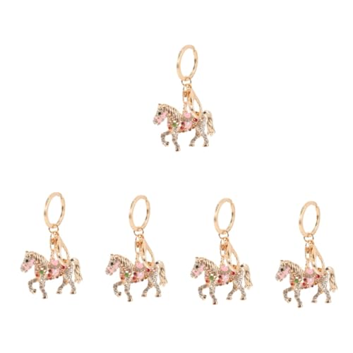 LIFKOME 5stücke Pferde Schlüsselanhänger Mit Strasssteinen Metall Schlüsselring Für Taschen Und Rucksäcke Dekoration Für Pferdeliebhaber Kleines -blau von LIFKOME